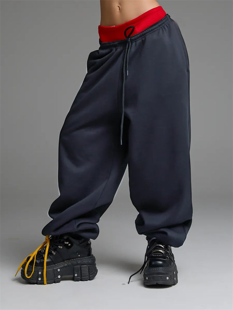 OVERSIZED DRAWSTRING SWEATPANTS STREETWEAR LOUNGE FIT