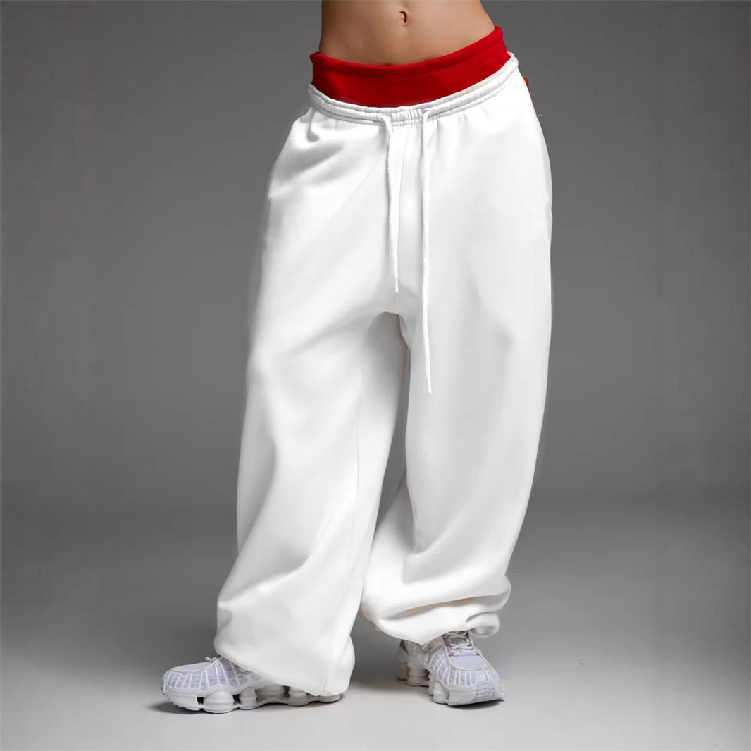 OVERSIZED DRAWSTRING SWEATPANTS STREETWEAR LOUNGE FIT