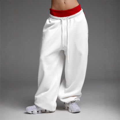 OVERSIZED DRAWSTRING SWEATPANTS STREETWEAR LOUNGE FIT