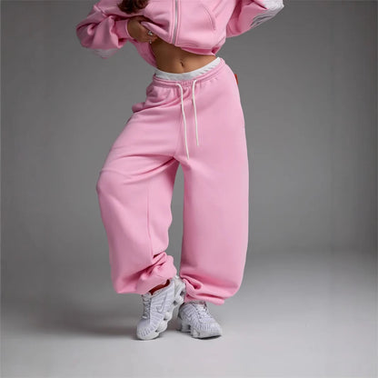 OVERSIZED DRAWSTRING SWEATPANTS STREETWEAR LOUNGE FIT