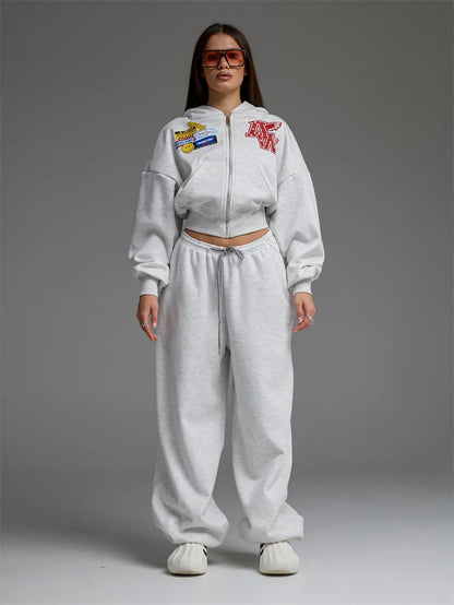 OVERSIZED DRAWSTRING SWEATPANTS STREETWEAR LOUNGE FIT